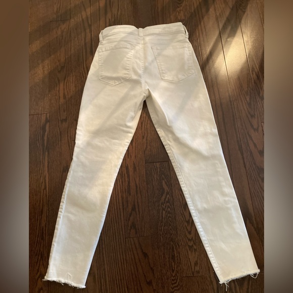 Lucky Brand Ava Crop - Raw Edge White Jeans - Picture 4 of 5